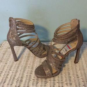 Jessica Simpson Gold Heels